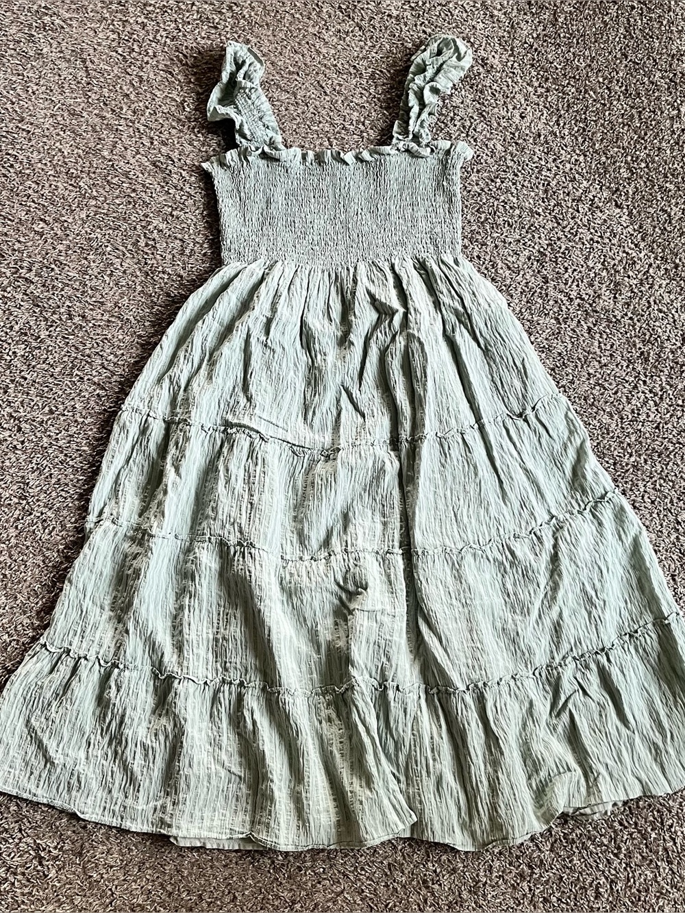 Hill House Home XXL the Nap Dress Light Seafoam Green Midi Smocked Cottagecore